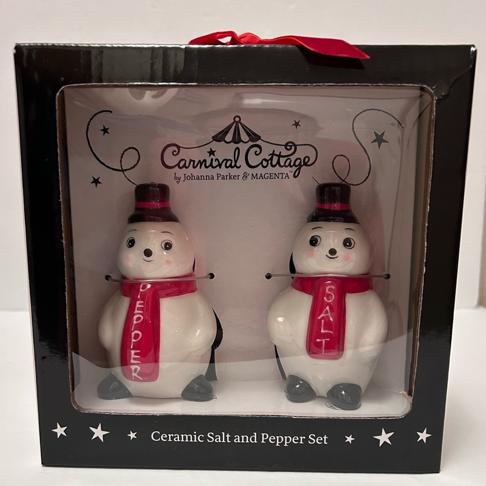 Carnival Cottage by Johanna Parker and Magenta Salt and Pepper Shaker Set